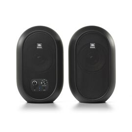 JBL 104-BT (Pair) - Black - Compact Desktop Reference Monitors with Bluetooth - Hero
