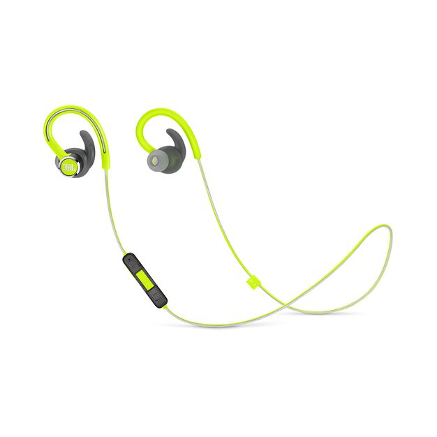 JBL Reflect Contour 2 - Green - Secure fit Wireless Sport Headphones - Hero