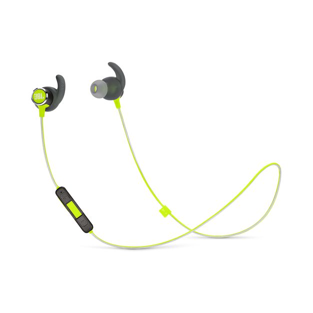 JBL REFLECT MINI 2 - Green - Lightweight Wireless Sport Headphones - Hero