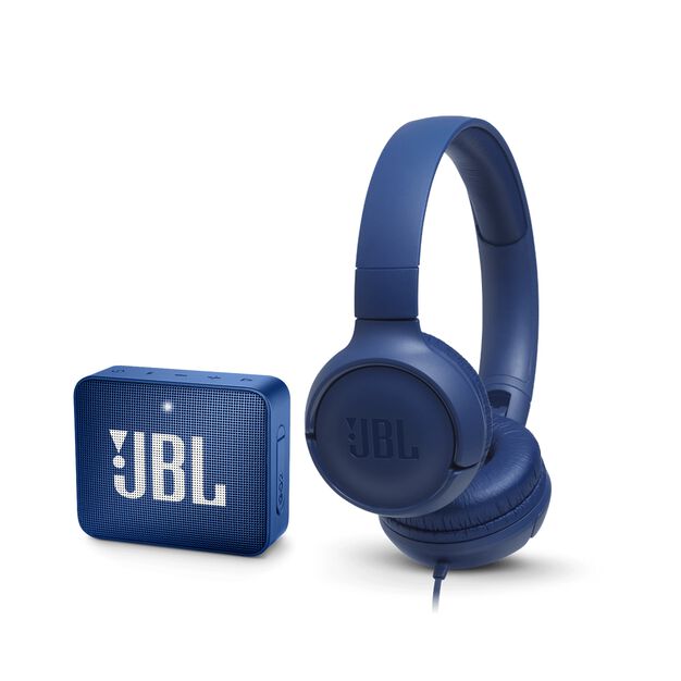 JBL Go 2 + JBL Tune 500 - Blue - JBL Go 2 + JBL Tune 500 - Hero