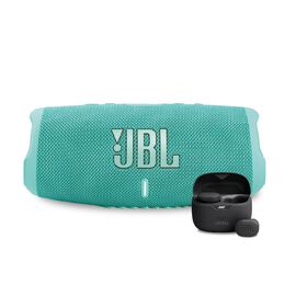 Combo JBL Charge 5 Teal + Tune Buds Black