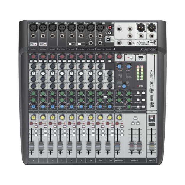 Signature 12 MTK - Black - 12-input analogue mixer with onboard effects and multi-track USB recording and playback - Hero