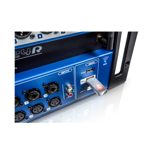Ui24R - Dark Blue - 24-channel digital mixer/USB multi-track recorder with wireless control - Detailshot 1 image number null