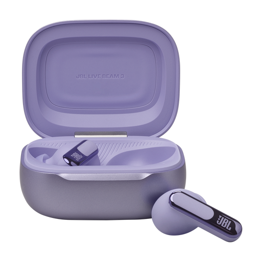 JBL Live Beam 3 - Purple - True wireless noise-cancelling closed-stick earbuds - Front image number null