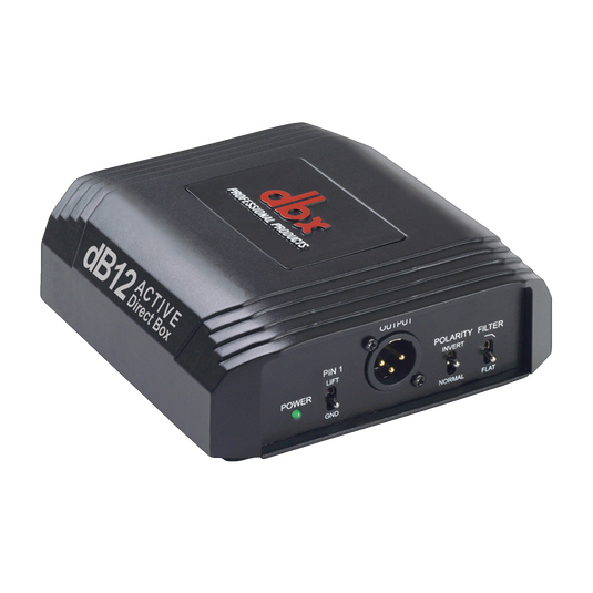 dB12 - Black - The dB12 offers all the benefits of a premium-quality direct box while preserving the sonic integrity and true characteristics of the signal source with its custom dbx mu-metal-shielded audio transformer, and high-quality Neutrik&reg; connectors. - Hero image number null