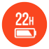 Batería de 22 horas de duración, carga rápida y función de reproducir y cargar.